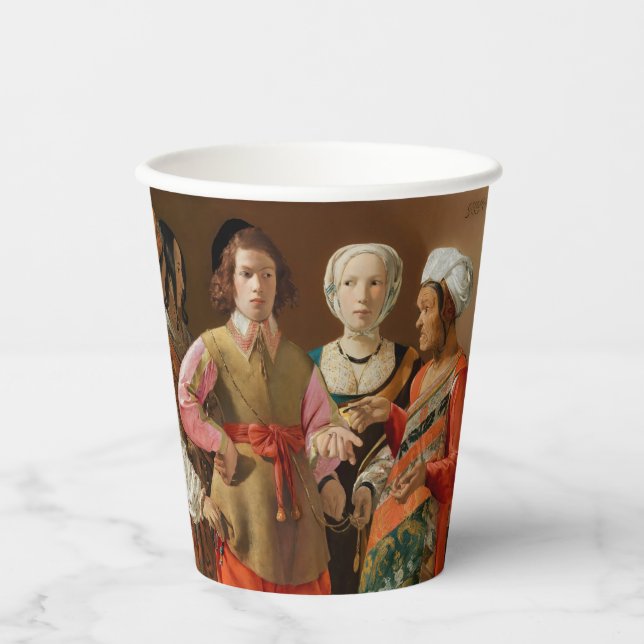 Georges de la Tour - The Fortune Teller Paper Cups (Front)