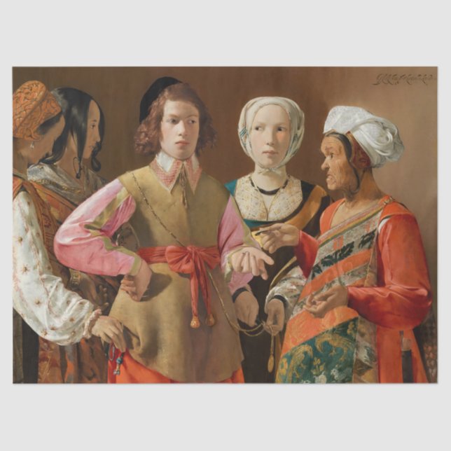 Georges de la Tour - The Fortune Teller Tissue Paper (Front)