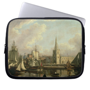 George's Dock Basin, Liverpool, 1797 (oil on canva Laptop Sleeve