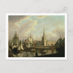 George's Dock Basin, Liverpool, 1797 (oil on canva Postcard