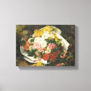 Georges Jeannin Vintage Peony Bouquet Canvas Print