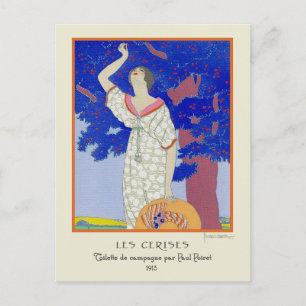 Georges Lepape Vintage Art Deco Fashion Les Cerise Postcard