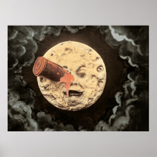 Georges Melies's 1902 film  Le voyage dans la lune Poster