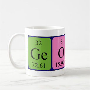 Georges periodic table name mug