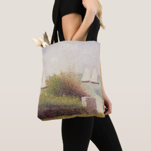 Georges Pierre Seurat La Rade de Grandcamp Tote Bag