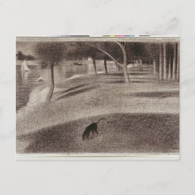 Georges Pierre Seurat | Study for Sunday Afternoon Postcard (Front)