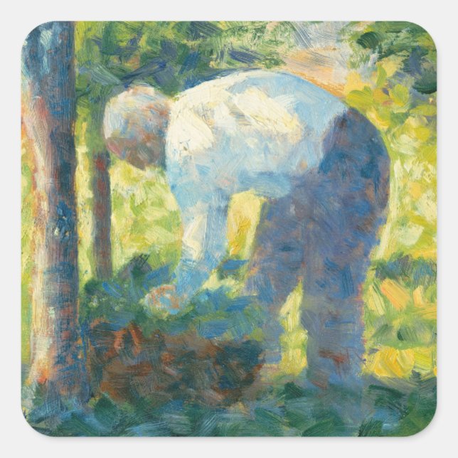 Georges Pierre Seurat | The Gardener Square Sticker (Front)
