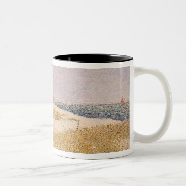 Georges Pierre Seurat | View of Fort Samson, 1885 Two-Tone Coffee Mug (Right)