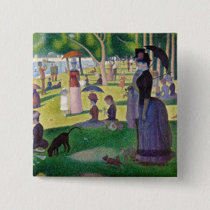 Georges Seurat - A Sunday on La Grande Jatte 15 Cm Square Badge