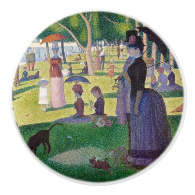 Georges Seurat - A Sunday on La Grande Jatte Ceramic Knob (Front)