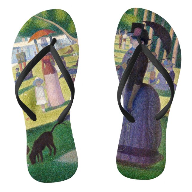 Georges Seurat - A Sunday on La Grande Jatte Flip Flops (Footbed)