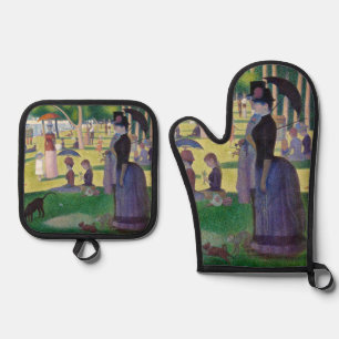 Georges Seurat - A Sunday on La Grande Jatte Oven Mitt & Pot Holder Set