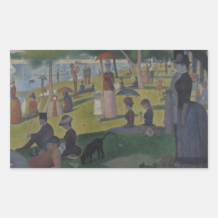 Georges Seurat - A Sunday on La Grande Jatte Rectangular Sticker