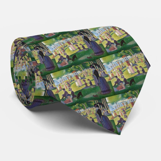 Georges Seurat , “ A Sunday on La Grande Jatte ” Tie (Rolled)