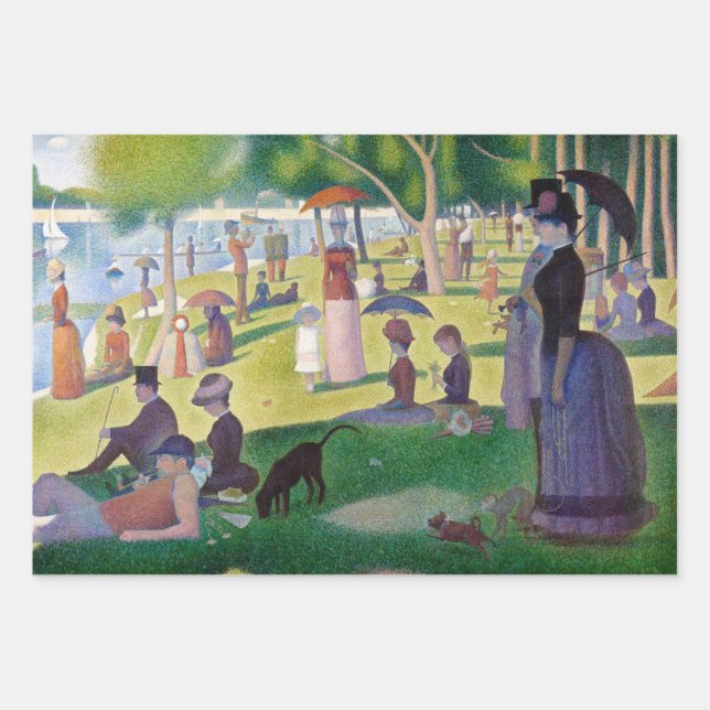 Georges Seurat - A Sunday on La Grande Jatte Wrapping Paper Sheet (Front)