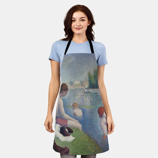 Georges Seurat - Bathers at Asnieres Apron (Worn)
