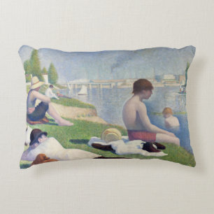 Georges Seurat - Bathers at Asnieres Decorative Cushion