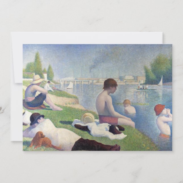 Georges Seurat - Bathers at Asnieres Invitation (Front)
