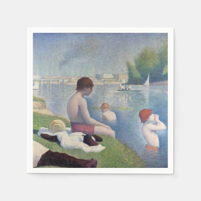 Georges Seurat - Bathers at Asnieres Napkin (Front)
