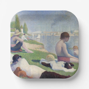 Georges Seurat - Bathers at Asnieres Paper Plate