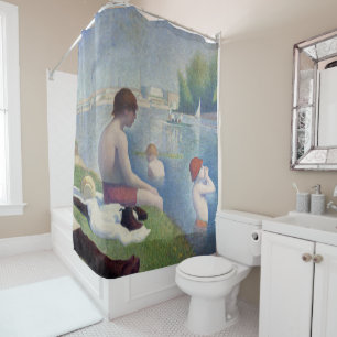 Georges Seurat - Bathers at Asnieres Shower Curtain