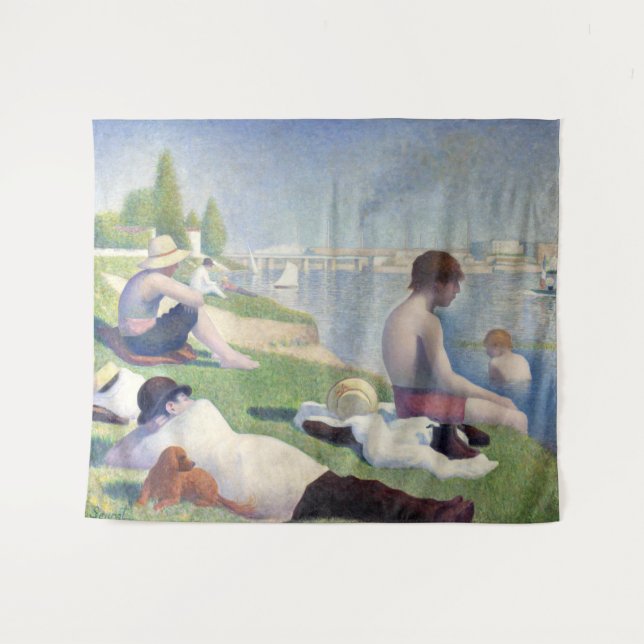 Georges Seurat - Bathers at Asnieres Tapestry (Front (Horizontal))