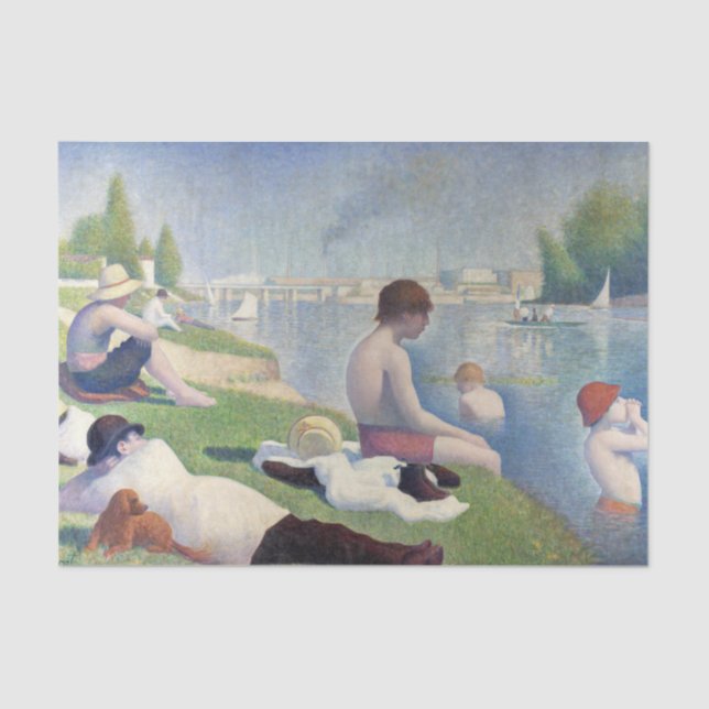 Georges Seurat - Bathers at Asnieres Tissue Paper (Front)