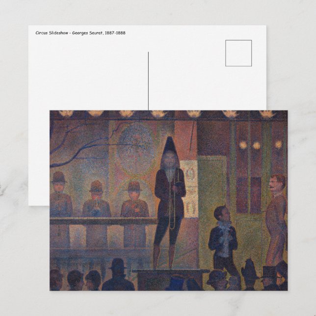 Georges Seurat - Circus Slideshow Postcard (Front/Back)