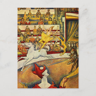 Georges Seurat - Der Zirkus - Circus Postcard