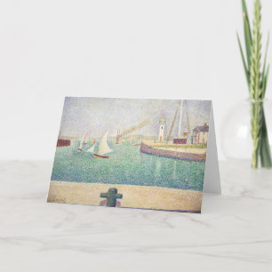 Georges Seurat - Entrance of the Port of Honfleur  Card