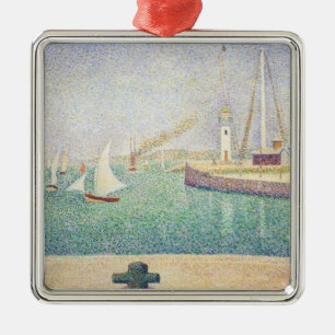 Georges Seurat - Entrance of the Port of Honfleur Metal Tree Decoration