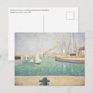 Georges Seurat - Entrance of the Port of Honfleur Postcard