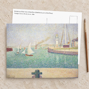 Georges Seurat - Entrance of the Port of Honfleur Postcard