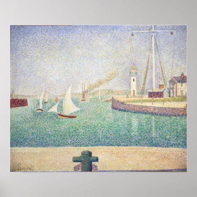 Georges Seurat - Entrance of the Port of Honfleur  Poster (Front)