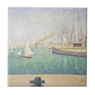 Georges Seurat - Entrance of the Port of Honfleur Tile