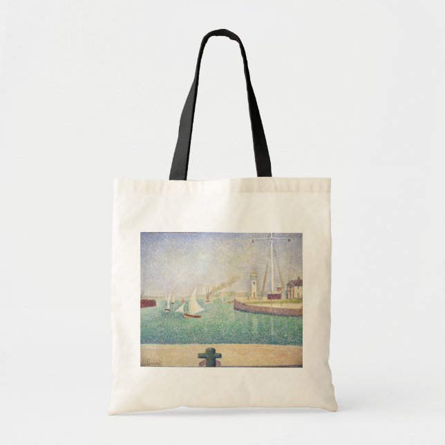 Georges Seurat - Entrance of the Port of Honfleur Tote Bag (Front)