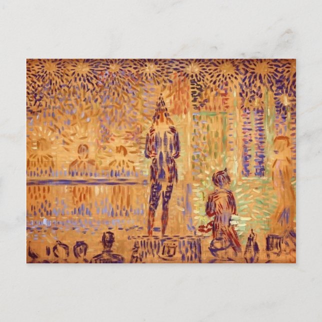 Georges Seurat- 'Invitation to the Sideshow' Postcard (Front)