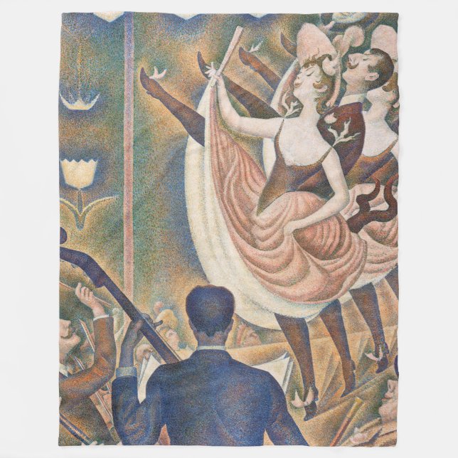 Georges Seurat - Le Chahut Fleece Blanket (Front)