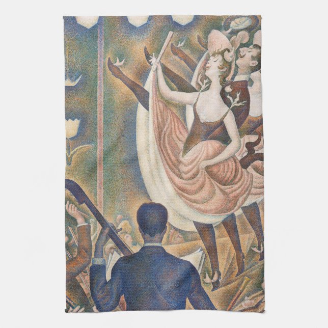 Georges Seurat - Le Chahut Tea Towel (Vertical)