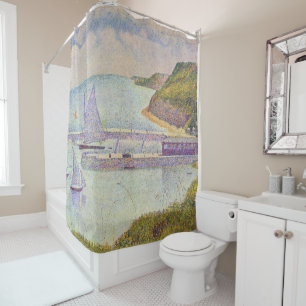 Georges Seurat - Port-en-Bessin at High Tide Shower Curtain