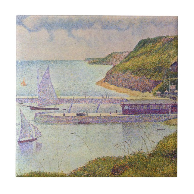 Georges Seurat - Port-en-Bessin at High Tide Tile (Front)