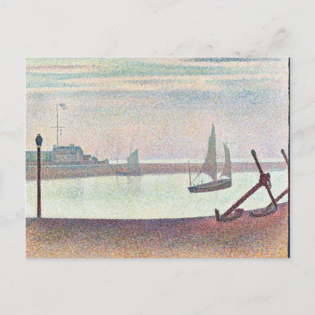 Georges Seurat The Channel at Gravelines, Evening Postcard (Front)
