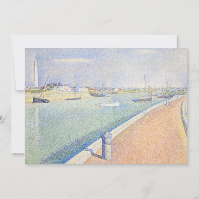 Georges Seurat - The Channel of Gravelines Invitation (Front)