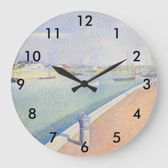Georges Seurat - The Channel of Gravelines Large Clock (Front)