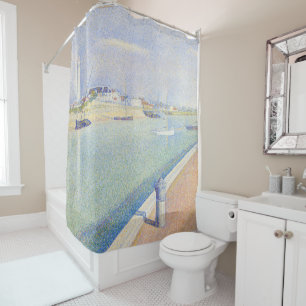 Georges Seurat - The Channel of Gravelines Shower Curtain