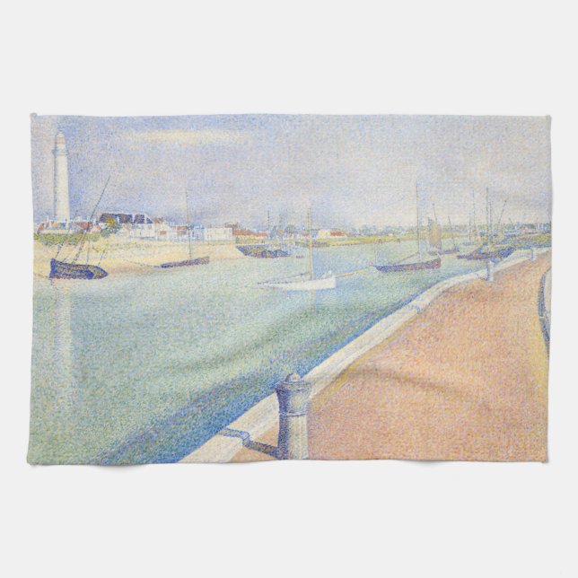 Georges Seurat - The Channel of Gravelines Tea Towel (Horizontal)