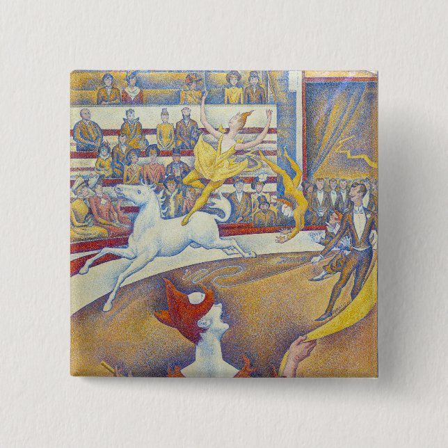 Georges Seurat - The Circus 15 Cm Square Badge (Front)