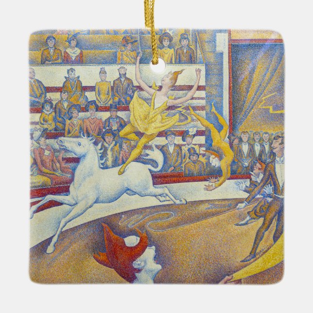 Georges Seurat - The Circus Ceramic Ornament (Front)