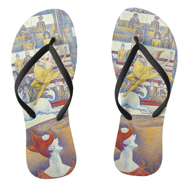 Georges Seurat - The Circus Flip Flops (Footbed)