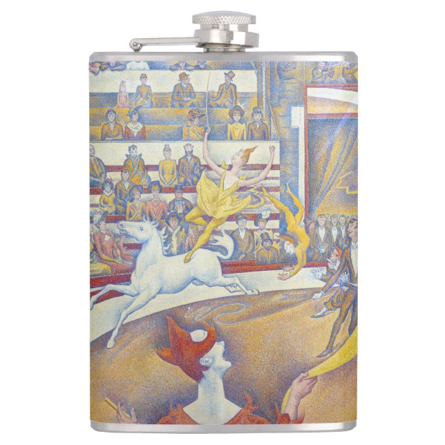 Georges Seurat - The Circus Hip Flask (Front)